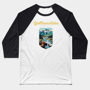 USA - NATIONAL PARK - YELLOWSTONE Hayden Valley - 8 Baseball T-Shirt